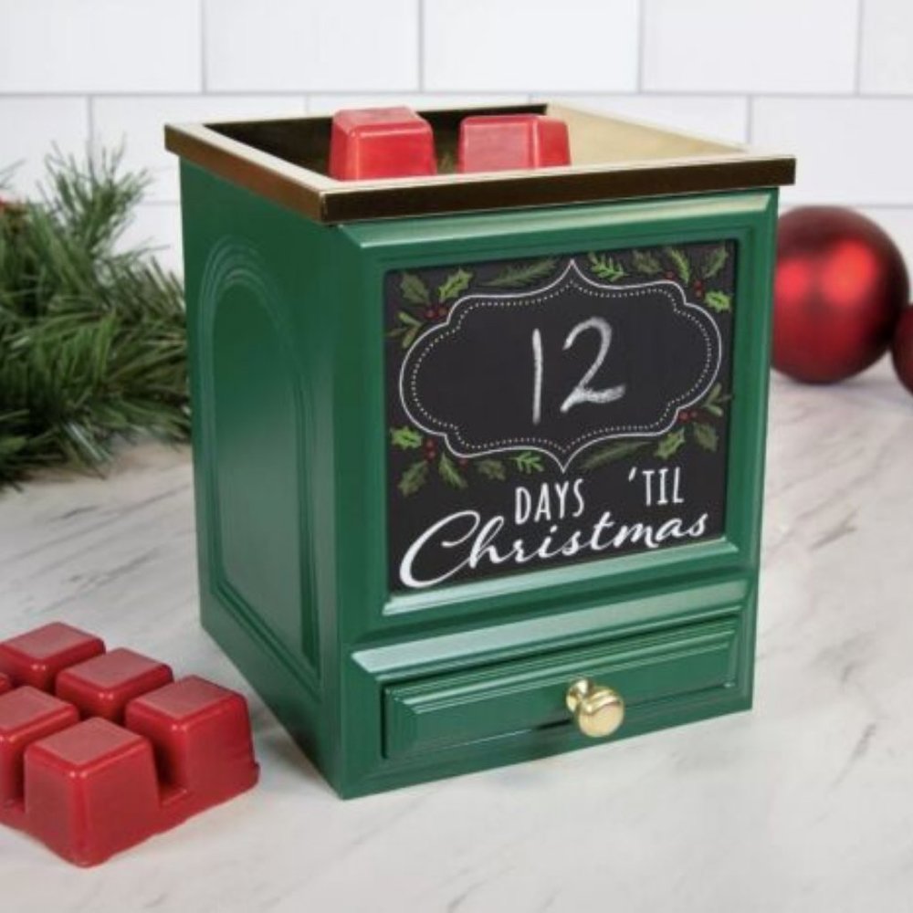 Wax Warmer Chalkboard Christmas Countdown Candle Holiday Home Deco Scents Write